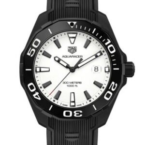 El reloj deportivo definitivo inspirado en el universo acuático. Esfera texturizada en blanco. Realce blanco con escala de 60 segundos / minutos