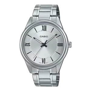 Casio MTP-V005D-7B5UDF - reloj clásico para hombre con esfera blanca y correa metálica