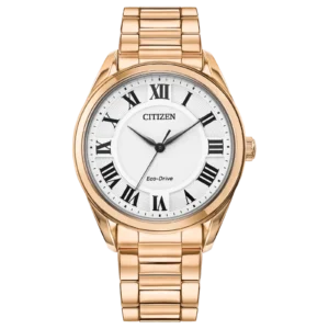 Citizen Arezzo EM0973-55A - diseño elegante con índices en números romanos y resistencia al agua de 50m