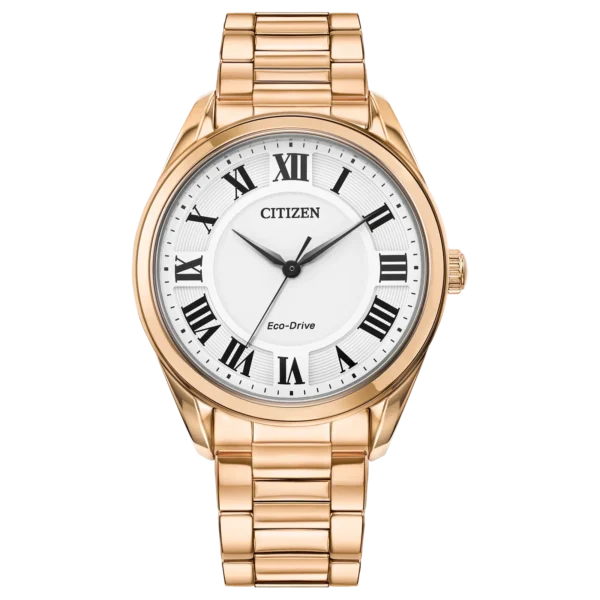 Citizen Arezzo EM0973-55A - diseño elegante con índices en números romanos y resistencia al agua de 50m