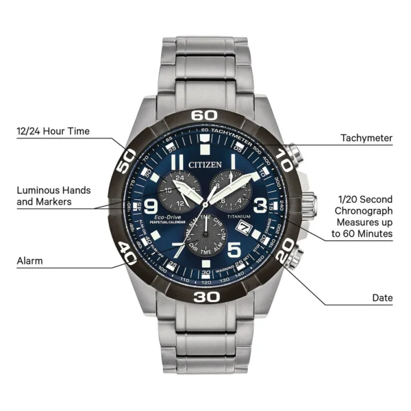 Citizen BL5558-58L - diseño técnico con funciones avanzadas y materiales premium