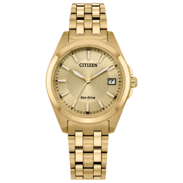 Citizen Peyten EO1222-50P - reloj dorado para mujer con esfera champán y cristal de zafiro