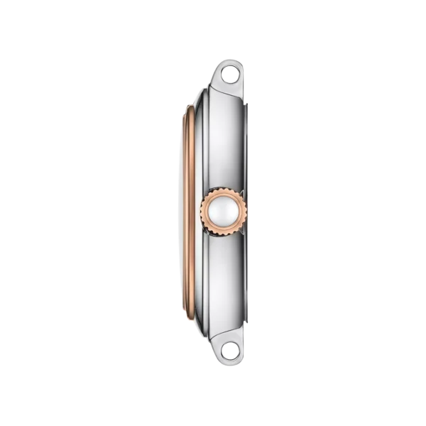 Reloj femenino Tissot con detalles en oro rosa y caja de 26 mm