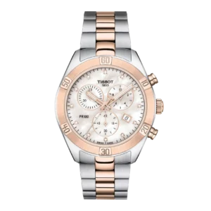 Tissot PR 100 Sport Chic - diseño elegante con dial de nácar y índices de diamante