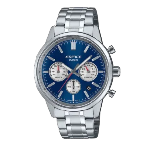 Casio EFR-575D-2ADF - reloj cronógrafo deportivo con esfera azul y cristal convexo