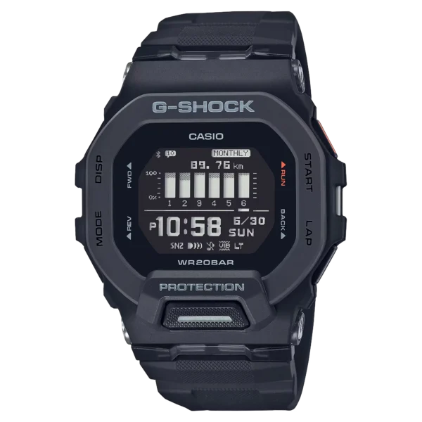 Reloj inteligente Casio G-Shock GBD-200-1DR para entrenamiento, disponible en Mundo Reloj Barranquilla