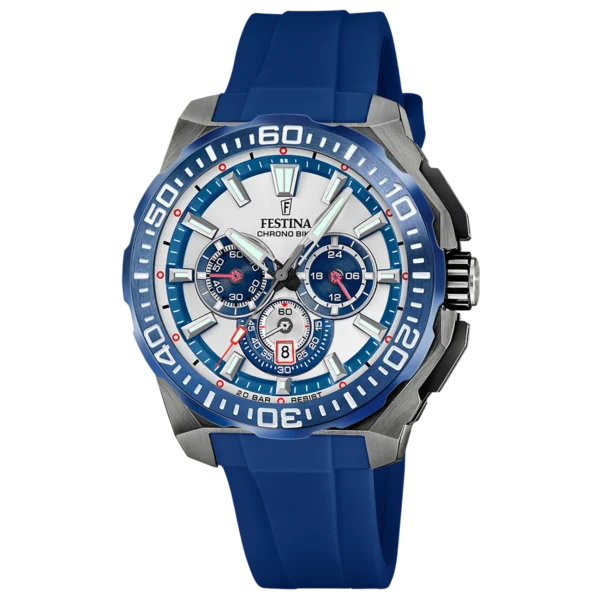 Reloj Festina Chrono Bike F20725/4 con esfera azul y correa de caucho – Mundo Reloj Barranquilla