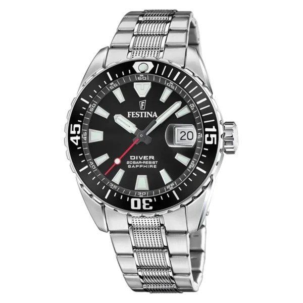 Reloj Festina F20669/3 con cristal zafiro y correa metálica – Mundo Reloj Barranquilla