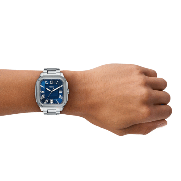 Fossil Crosby con esfera azul y fecha – Relojes Colombia