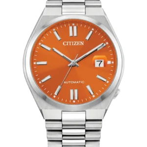 Reloj Citizen Tsuyosa NJ0151‑53Z automático naranja con cristal de zafiro