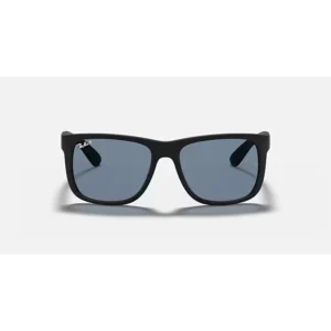 Lentes Ray‑Ban RB4165L 622/2V Justin unisex con montura negra y lentes azul UV400