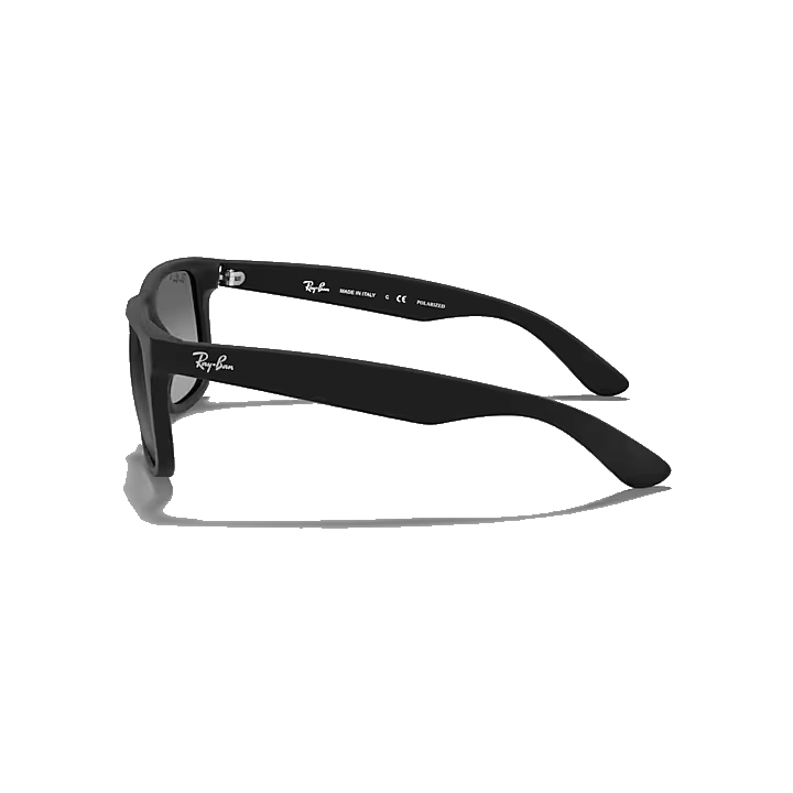 Gafas Ray‑Ban RB4165L 622T3 con montura negra mate y lentes gris degradado polarizadas