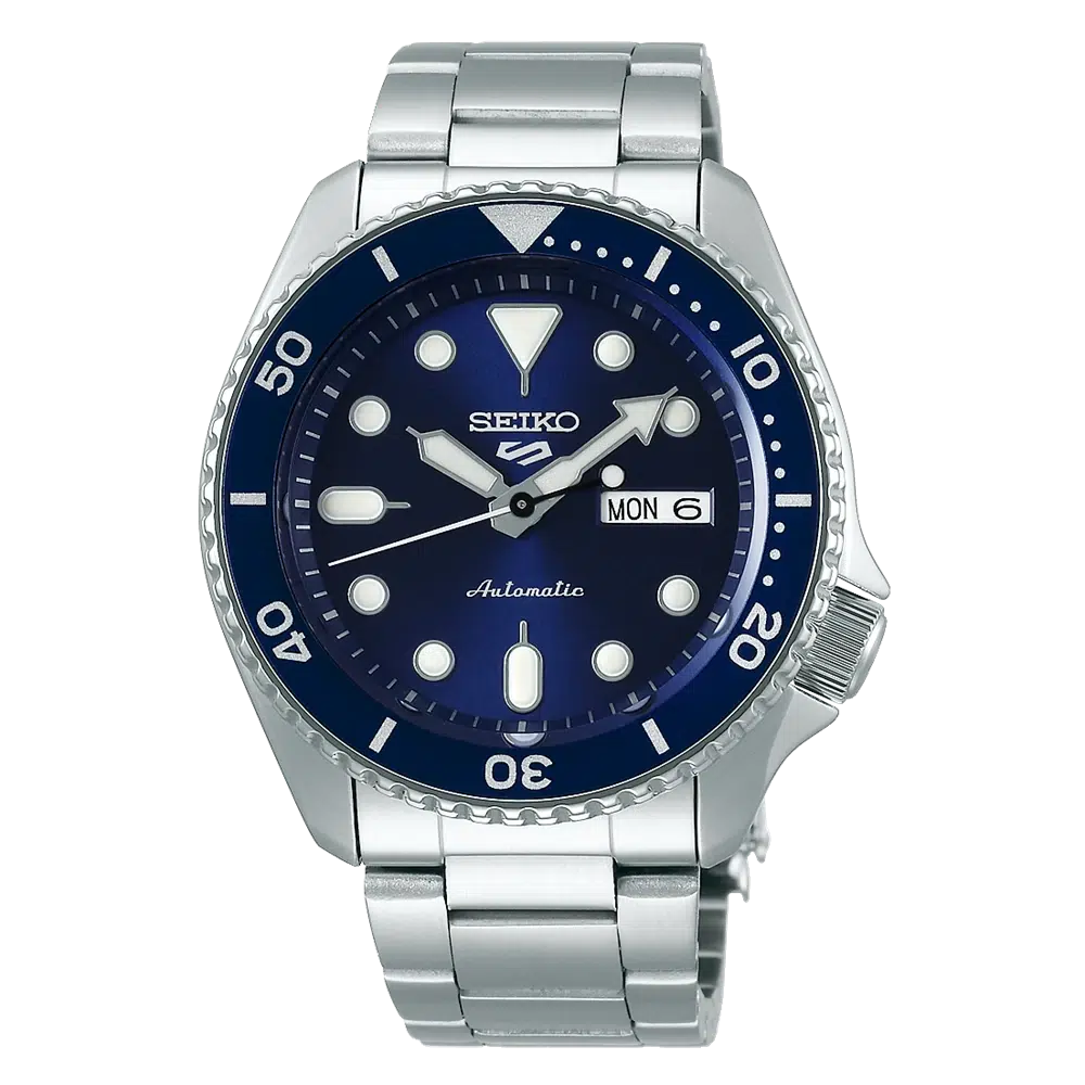 Reloj Seiko 5 Sports SRPD51K1 automático con esfera azul y correa de acero