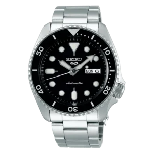 Reloj Seiko 5 Sports SRPD55K1 automático con esfera negra y correa de acero