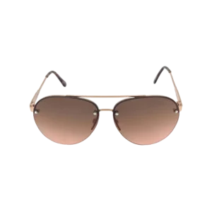 Lentes Tommy Hilfiger Outlook X60147 rosados con armazón dorado sobre fondo blanco